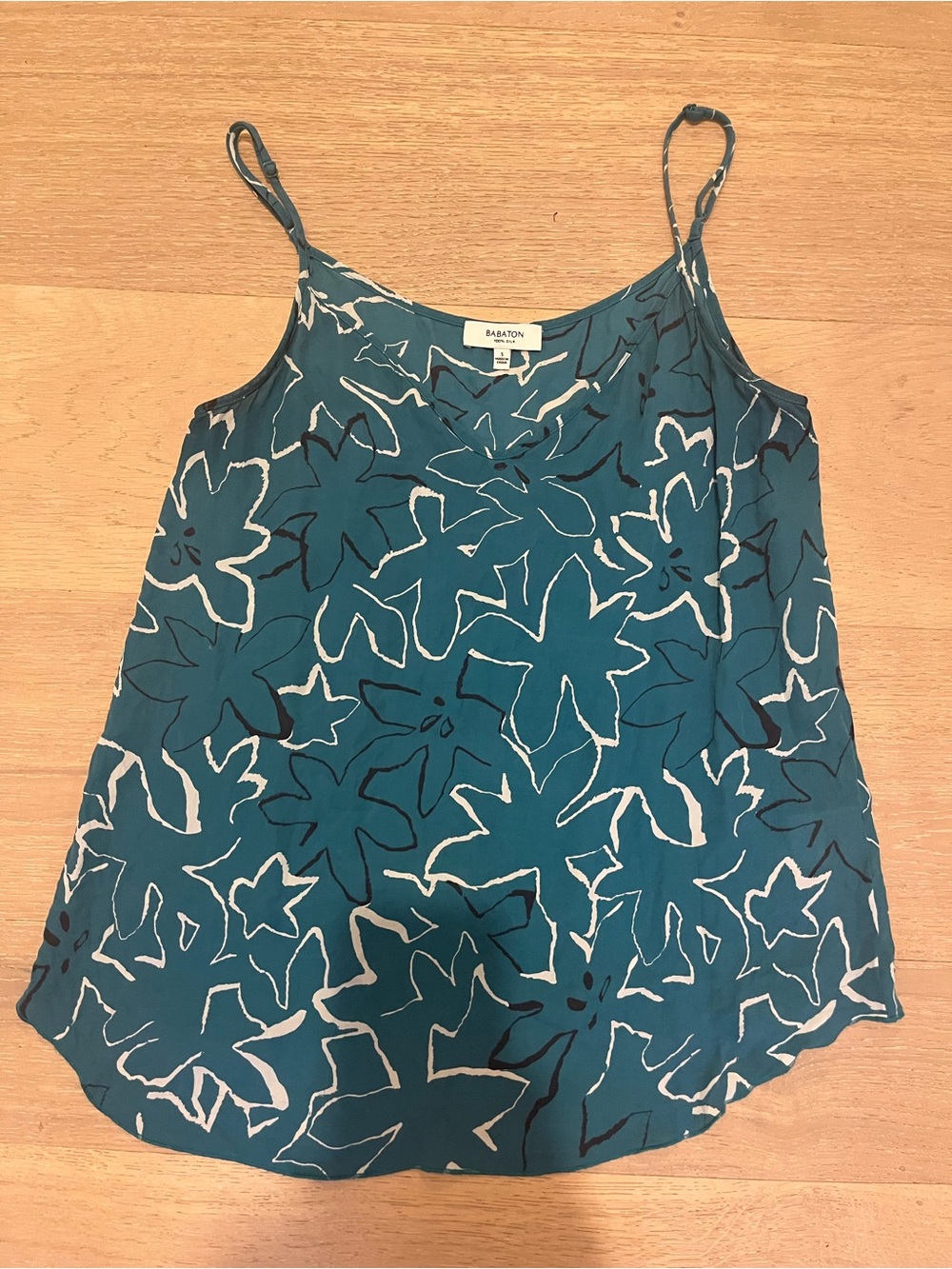 Teal Floral Tank Top